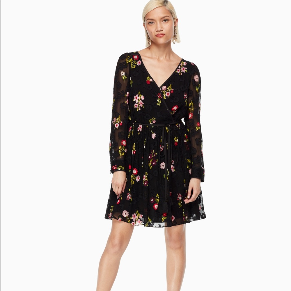 Kate Spade In bloom chiffon midi dress